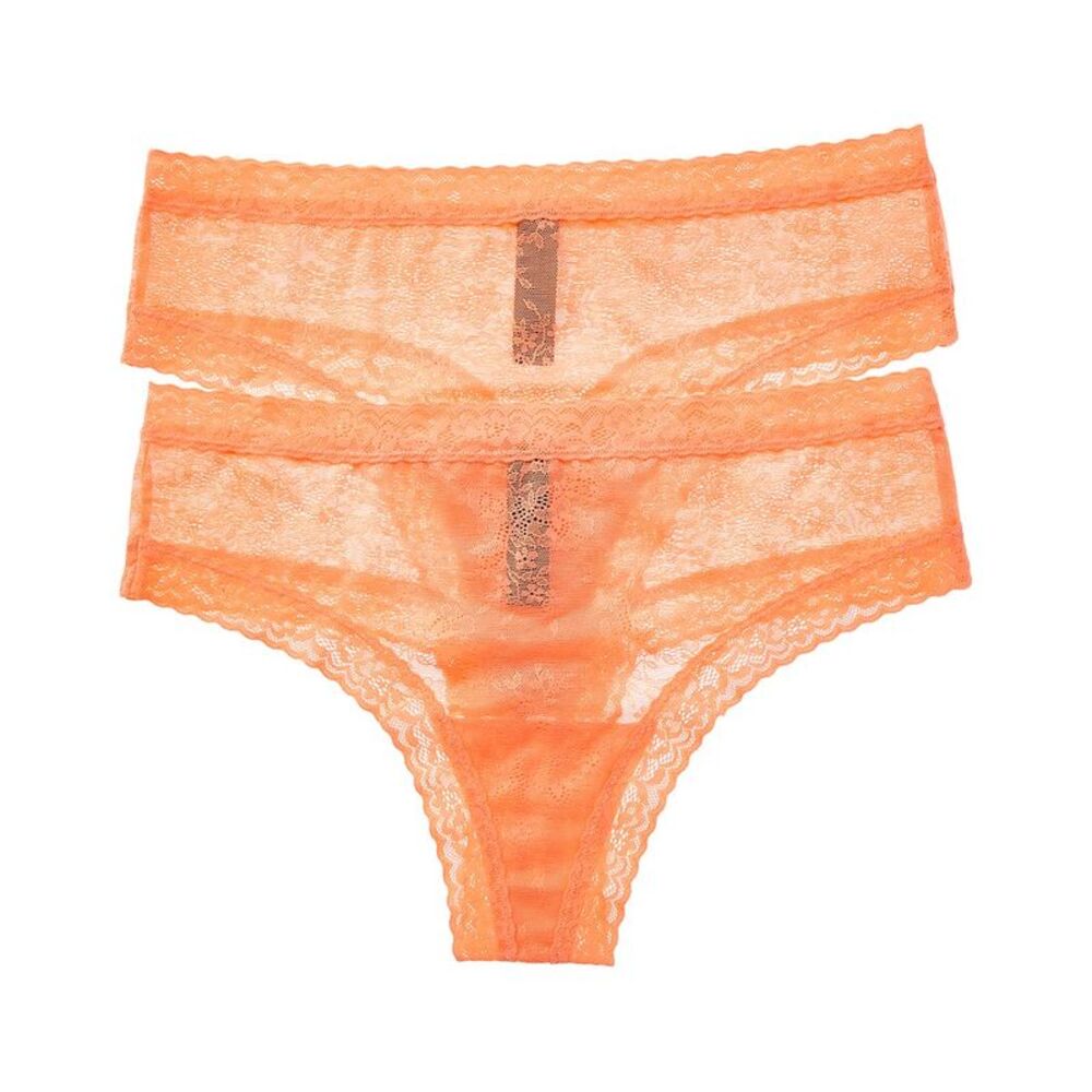 Natori Womens  2Pk Escape Thong, Orange